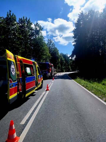 Wypadek motocyklowy w Miasteczku Śląskim Wypadek motocyklowy w Miasteczku Śląskim