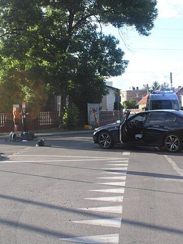 Wypadek z motorowerzystą w Świerklańcu Wypadek z motorowerzystą w Świerklańcu
