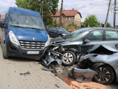 Dwa wypadki w powiecie tarnogórskim Wypadek w Radzionkowie