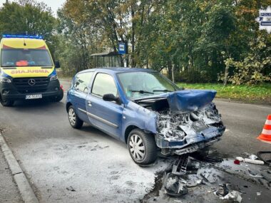 Pożar samochodu w Świerklańcu