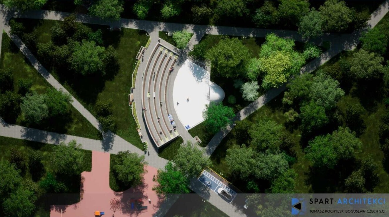 Koncepcja przebudowy amfiteatru w Parku Hutnika