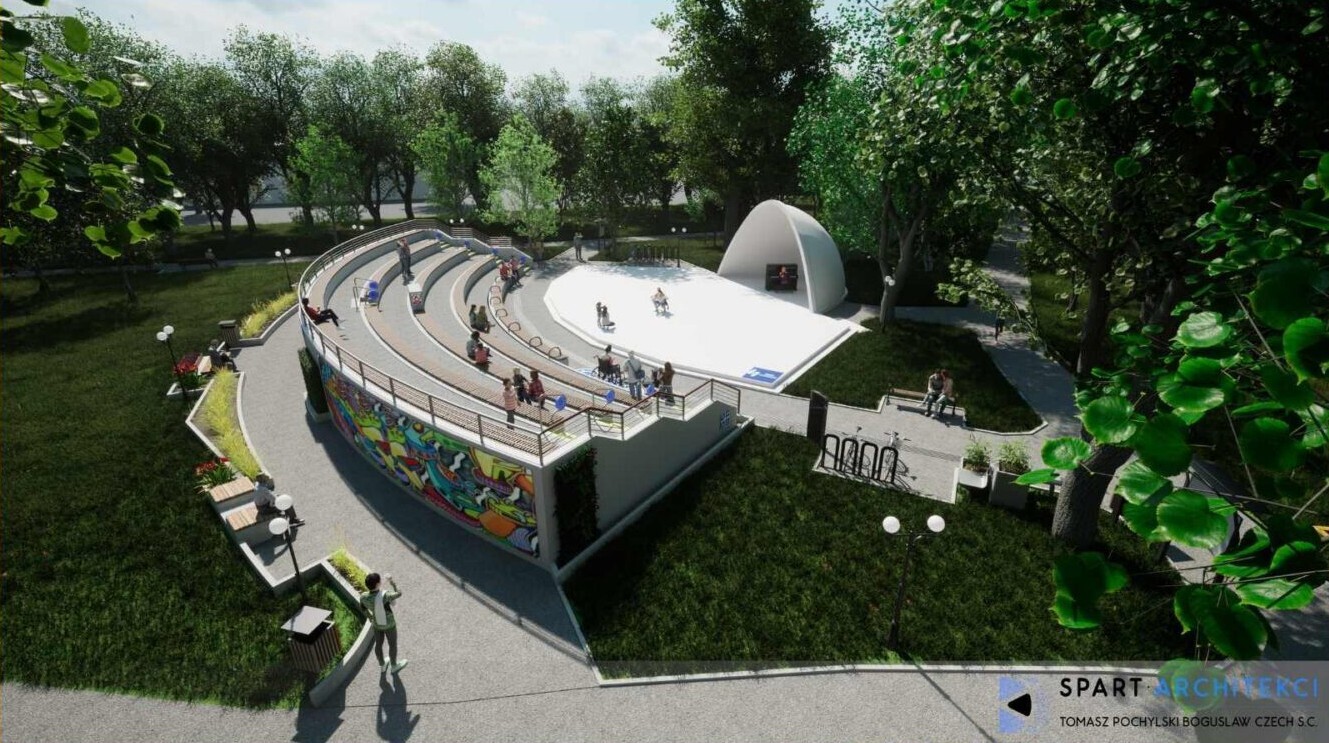 Koncepcja przebudowy amfiteatru w Parku Hutnika
