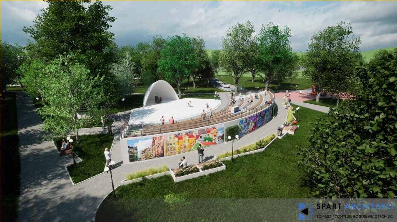 Koncepcja przebudowy amfiteatru w Parku Hutnika