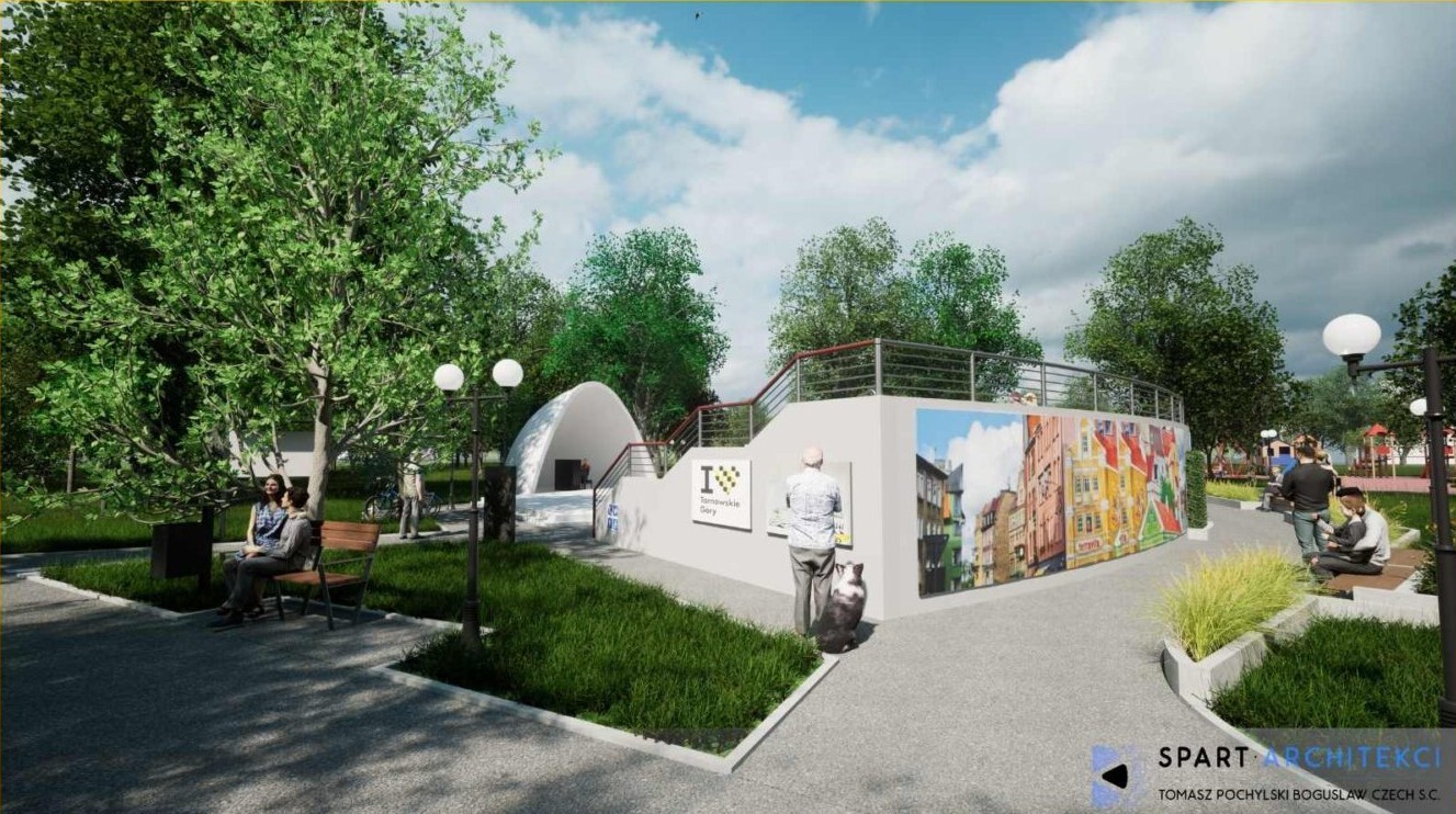 Koncepcja przebudowy amfiteatru w Parku Hutnika