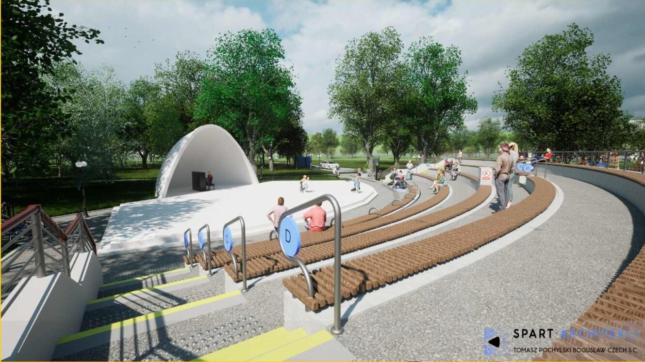 Koncepcja przebudowy amfiteatru w Parku Hutnika