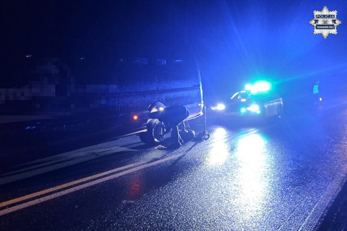 Awaria autobusu na DK 11 w Boruszowicach