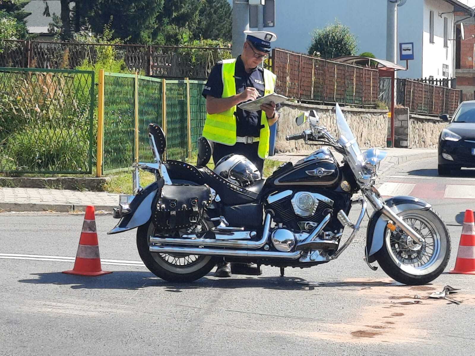 Zdarzenie z motocyklistą w Kamieńcu