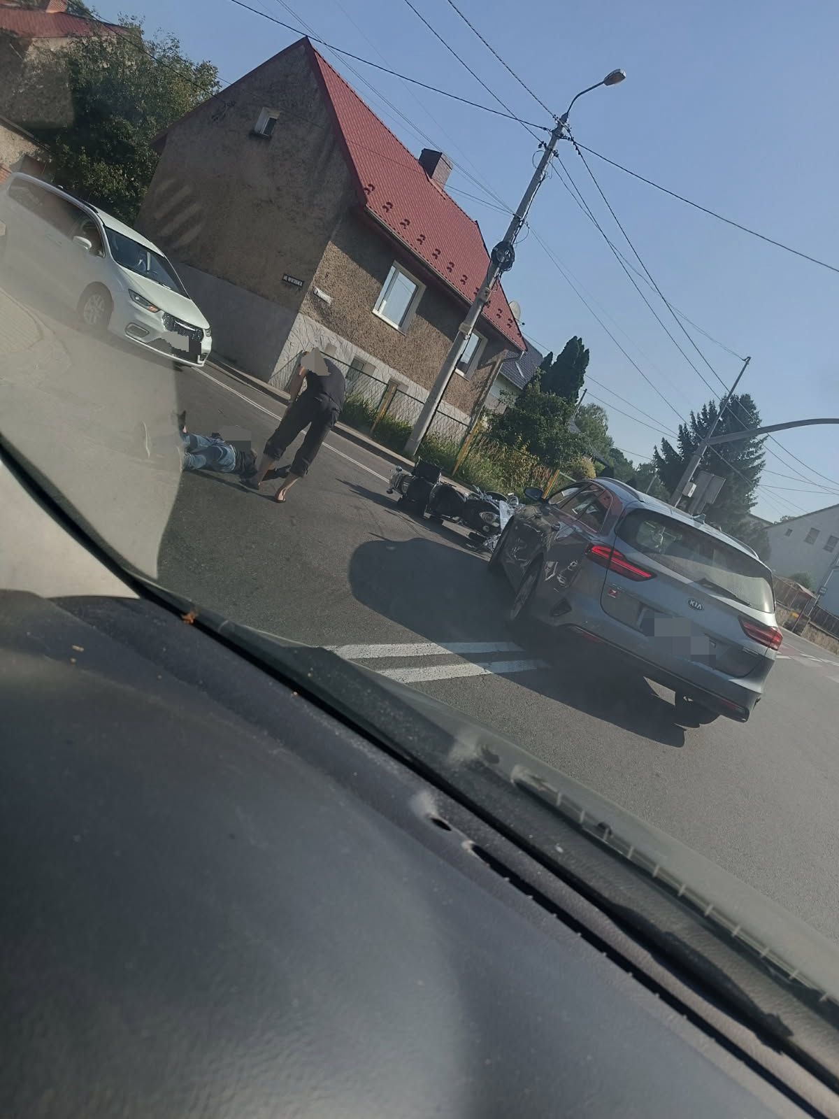 Zdarzenie z motocyklistą w Kamieńcu