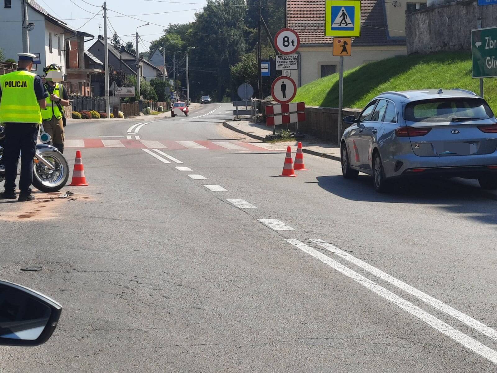 Zdarzenie z motocyklistą w Kamieńcu