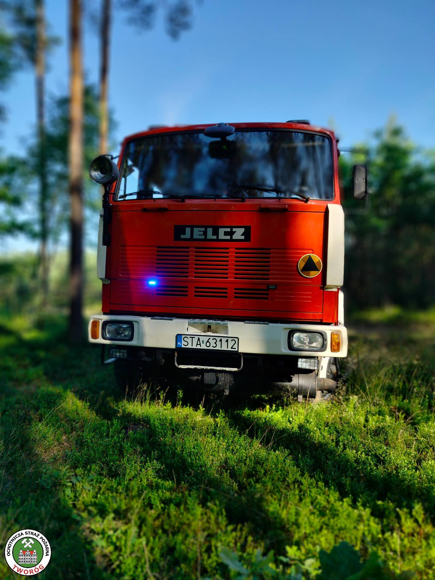 Pożar lasu w Tworogu