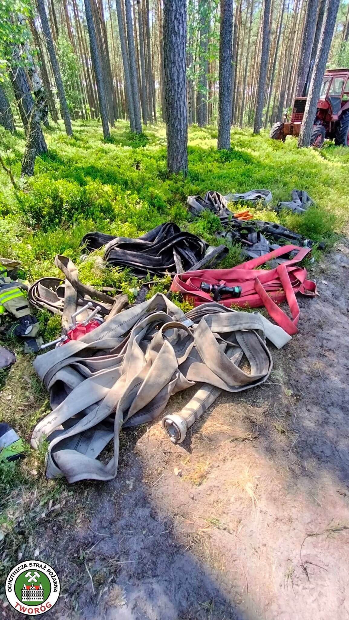 Pożar lasu w Tworogu