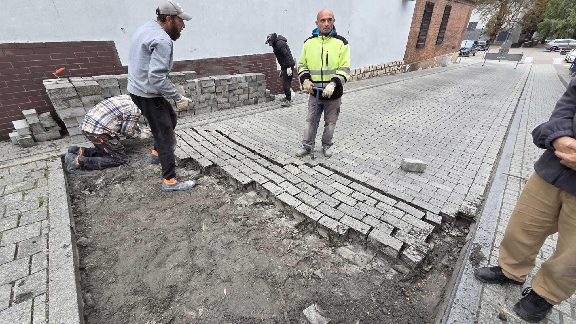 Remont przy ulicy Stalmacha w Tarnowskich Górach