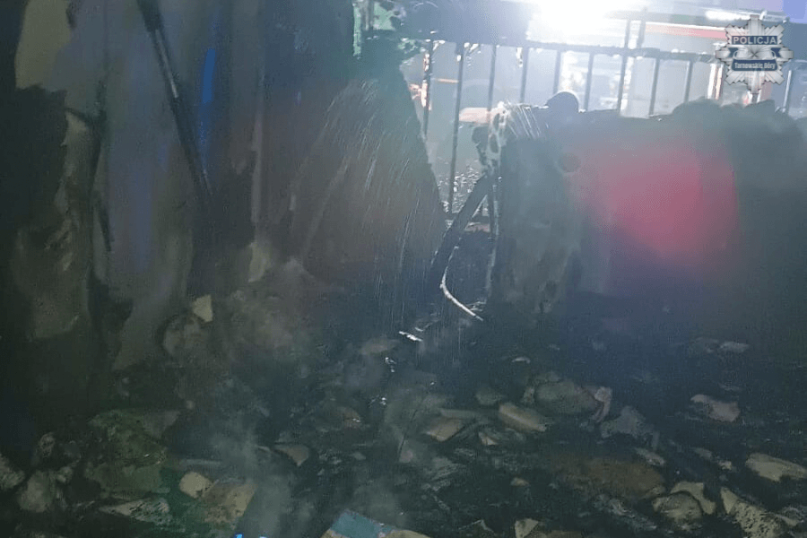 Pożar w Tarnowskich Górach-Strzybnicy