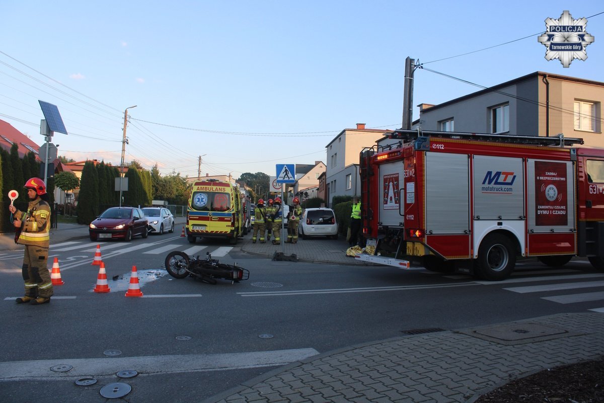 Tarnowskie gory wypadek motorower 2