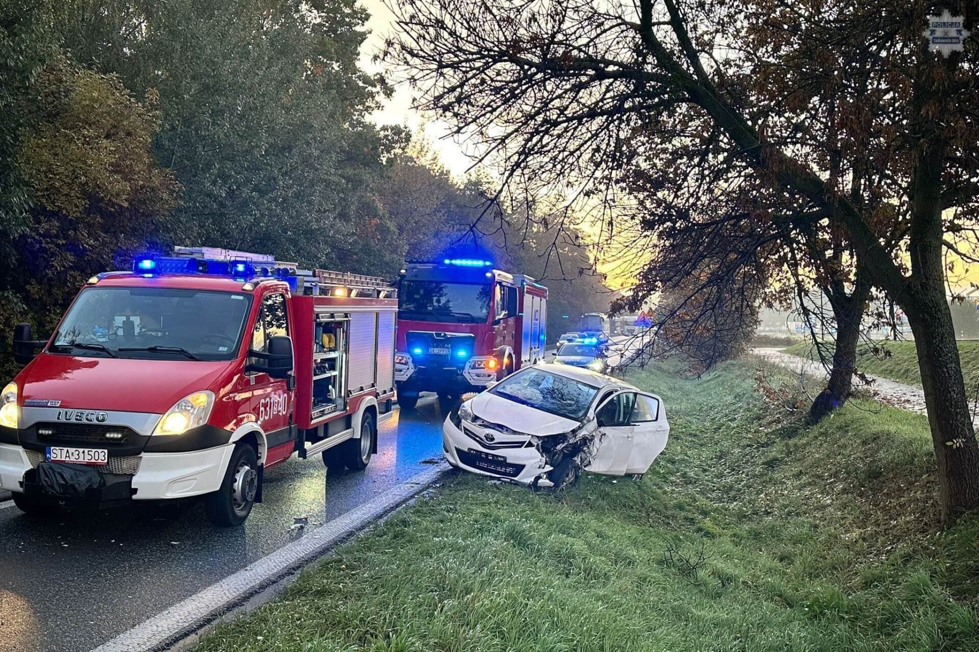 Zdarzenie drogowe w Tarnowskich Górach