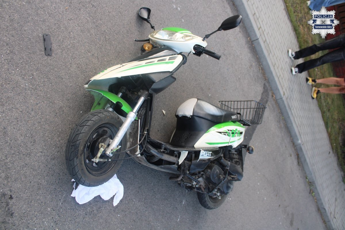 Wypadek z motorowerzystą w Świerklańcu