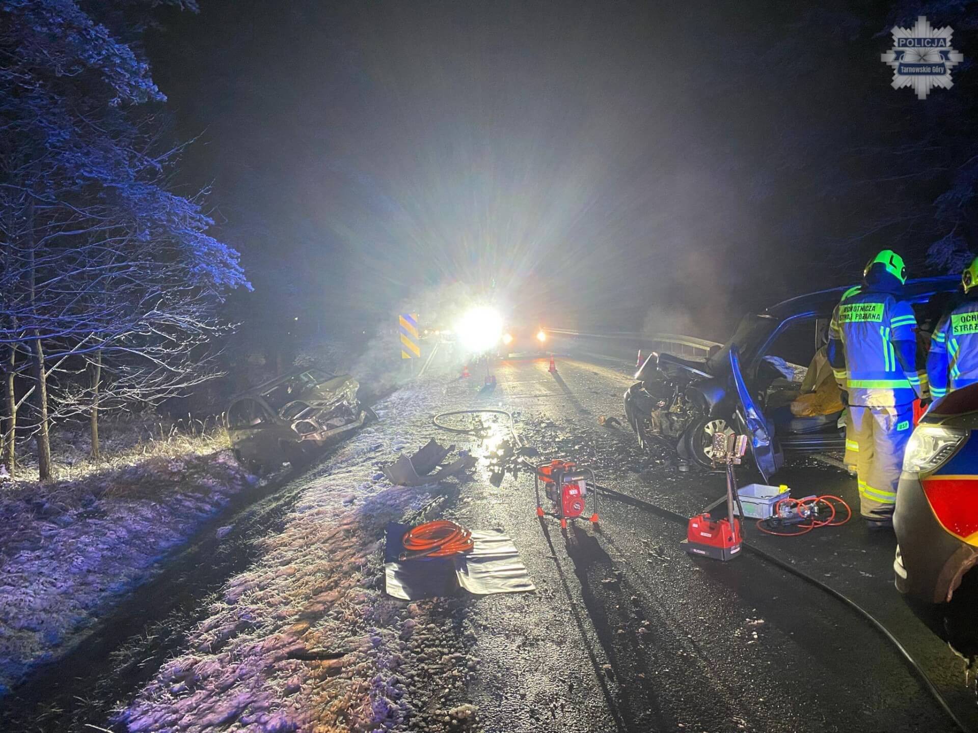 Wypadek na DK 11 w Tworogu